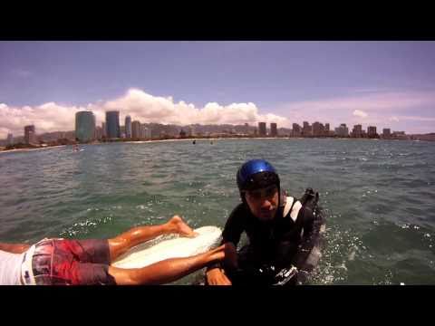 Jesse Billauer surfing Honolulu Hawaii Jesse Billauer surfing Honolulu Hawaii