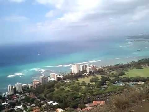 At the Diamond Head State monument in Hawaii