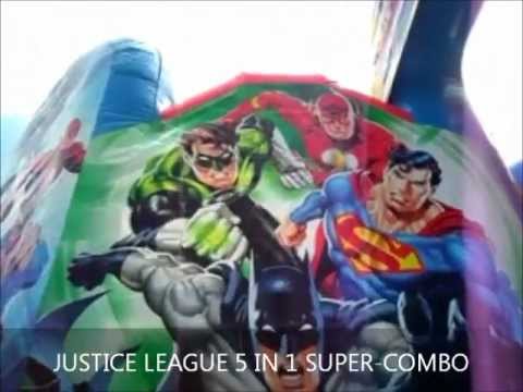 BOUNCE HOUSE & INFLATABLE RENTALS OAHU, HAWAII-JUSTICE LEAGUE 5 IN 1 COMBO