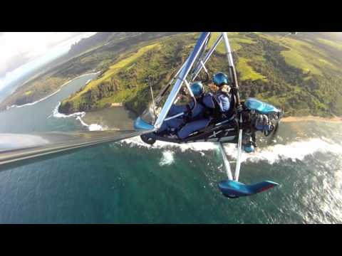 Trike flying over Kauai, Hawaii