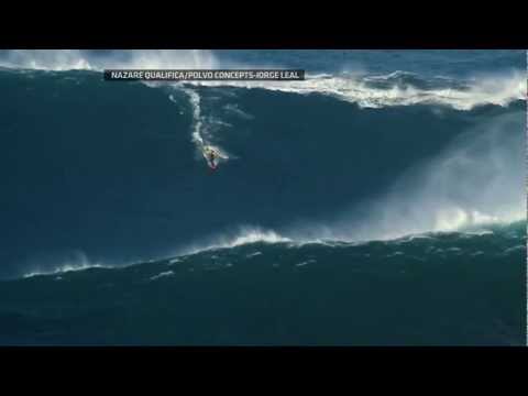 Surfer rides World Record 78 foot wave Surfer rides World Record 78 foot wave